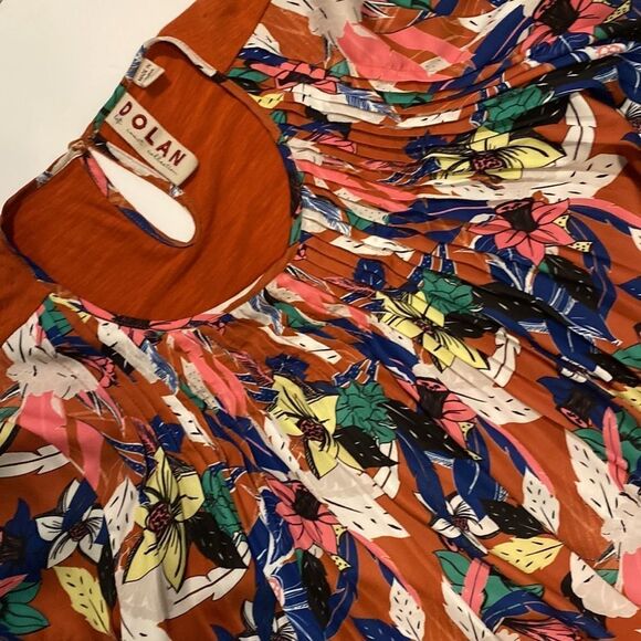 Anthropologie Dolan Left Coast Silk Short Sleeve Blouse - Picture 2 of 7